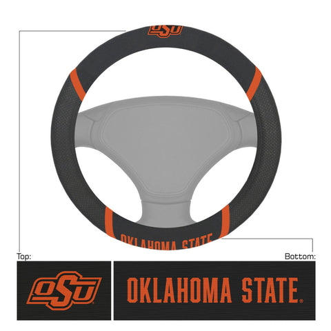 Oklahoma State Cowboys Steering Wheel Cover Mesh/Stitched-0
