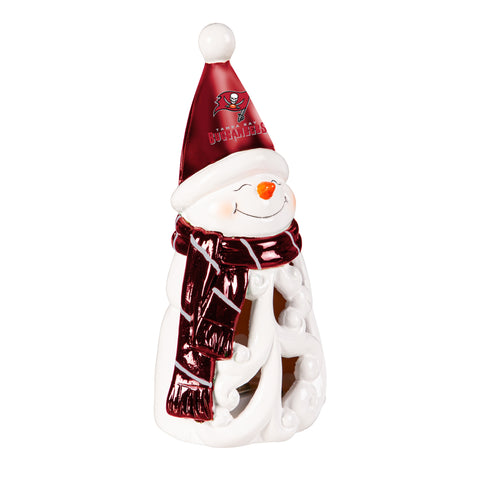 Tampa Bay Buccaneers Statue 8 Inch LED Snowman-0
