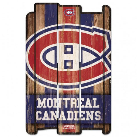 Montreal Canadiens Sign 11x17 Wood Fence Style - Special Order-0