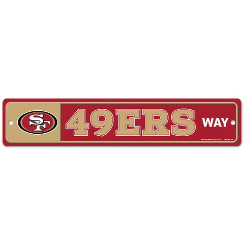 San Francisco 49ers Sign 3.75x19 Plastic Street Style - Special Order-0