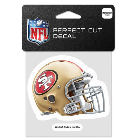 San Francisco 49ers Decal 4x4 Perfect Cut Color Helmet Design-0