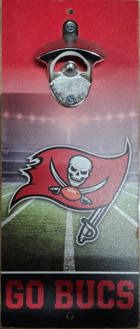 Tampa Bay Buccaneers Sign Wood 5x11 Bottle Opener Slogan-0