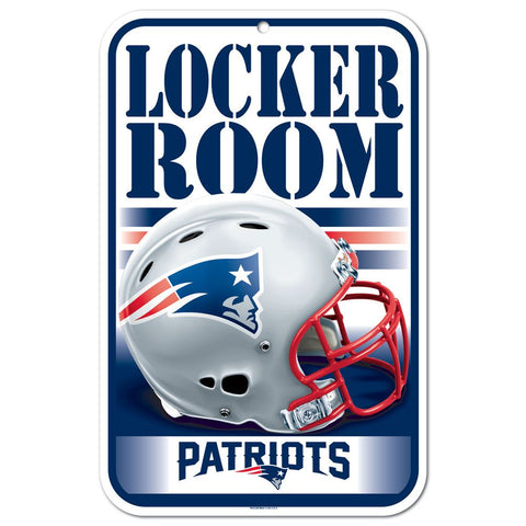 New England Patriots Sign 11x17 Plastic Locker Room Design-0