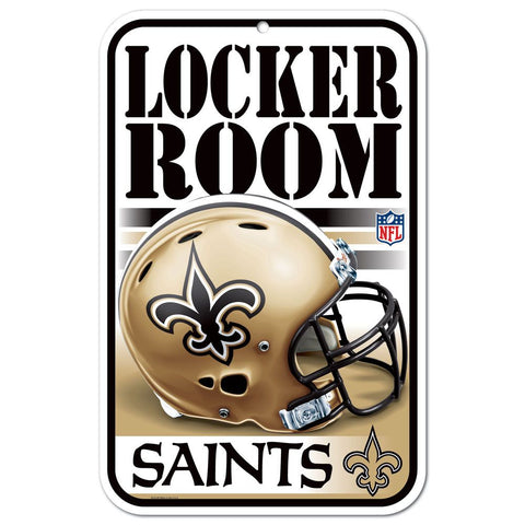 New Orleans Saints Sign 11x17 Plastic Locker Room Design-0