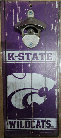 Kansas State Wildcats Sign Wood 5x11 Bottle Opener Alternate-0