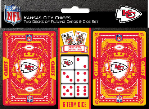 Kansas City Chiefs Playing Cards and Dice Set-0