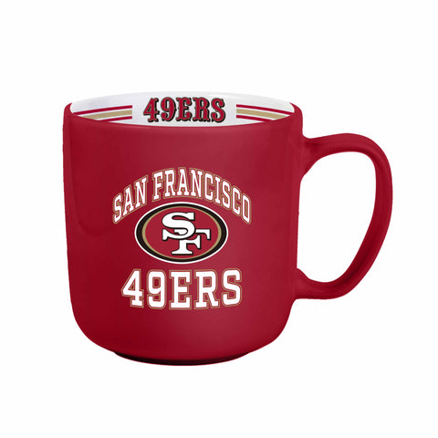 San Francisco 49ers Coffee Mug 15oz Stripe Design-0