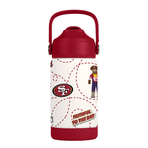 San Francisco 49ers Kids Bottle 12oz Stainless Steel Mascot-0