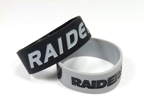 Las Vegas Raiders Bracelets 2 Pack Wide-0