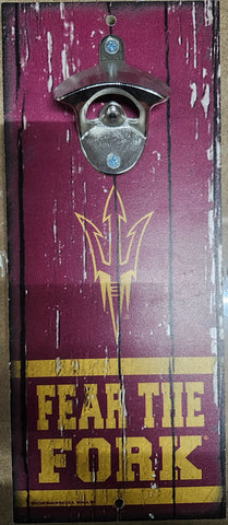 Arizona State Sun Devils Sign Wood 5x11 Bottle Opener Slogan-0