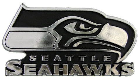 Seattle Seahawks Auto Emblem - Silver-0
