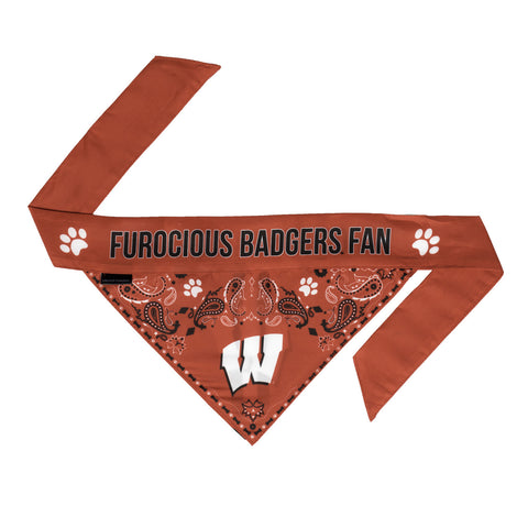 Wisconsin Badgers Pet Bandanna Size M-0