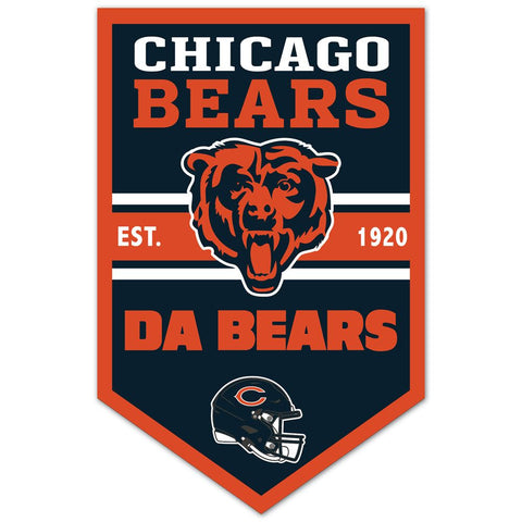 Chicago Bears Sign 11x17 Wood Chevron-0