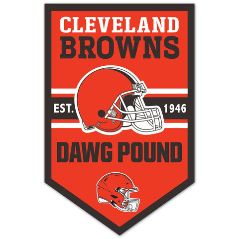 Cleveland Browns Sign 11x17 Wood Chevron-0