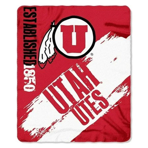 Utah Utes Blanket 50x60 Fleece Painted Design-0