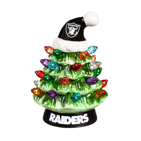 Las Vegas Raiders Christmas Tree 4 Inch LED Tabletop-0