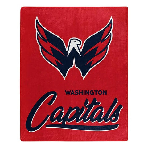 Washington Capitals Blanket 50x60 Raschel Signature Design-0