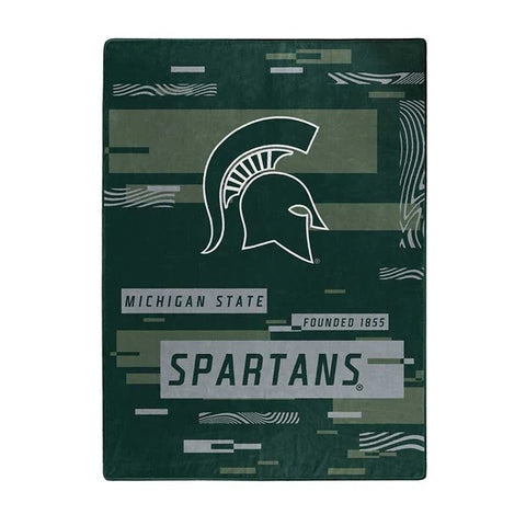 Michigan State Spartans Blanket 60x80 Raschel Digitize Design-0