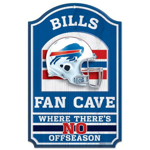 Buffalo Bills Wood Sign - 11"x17" Fan Cave Design-0