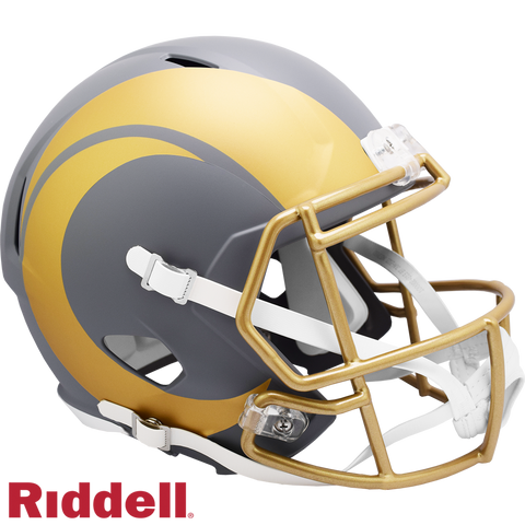 Los Angeles Rams Helmet Riddell Replica Full Size Speed Style Slate Alternate-0