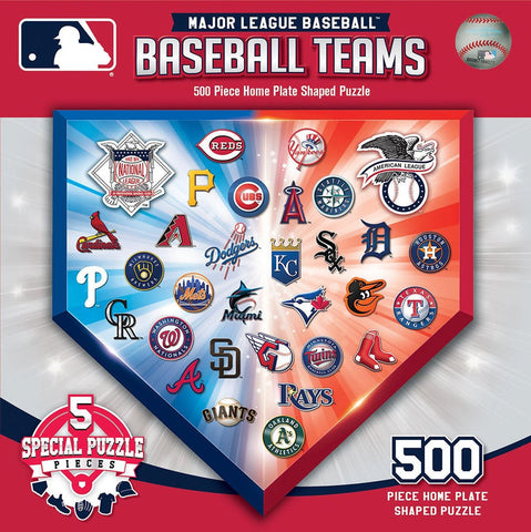 MLB Baseball Home Plate Shaped Puzzle 500 Piece