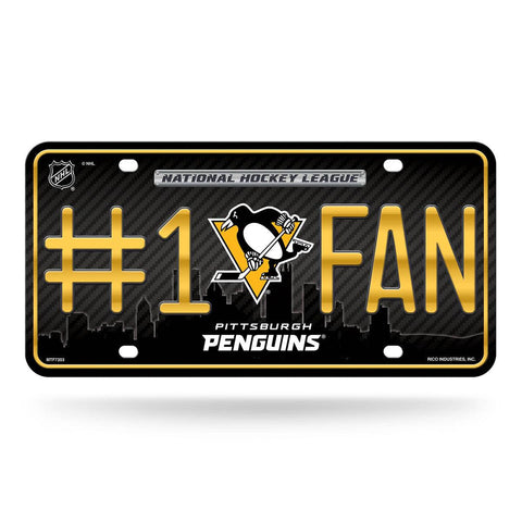Pittsburgh Penguins License Plate - #1 FAN - Team Fan Cave