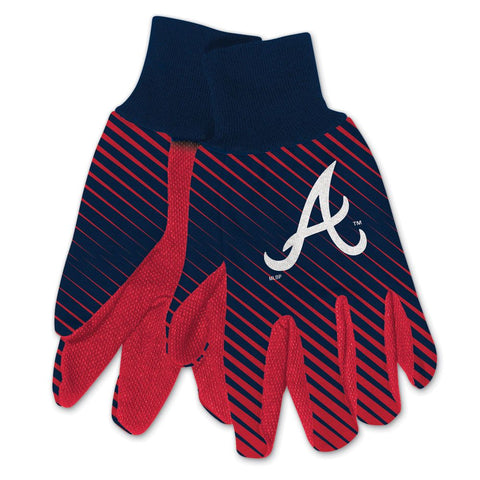 Atlanta Braves Gloves Gloves Two Tone Style Adult Size-0