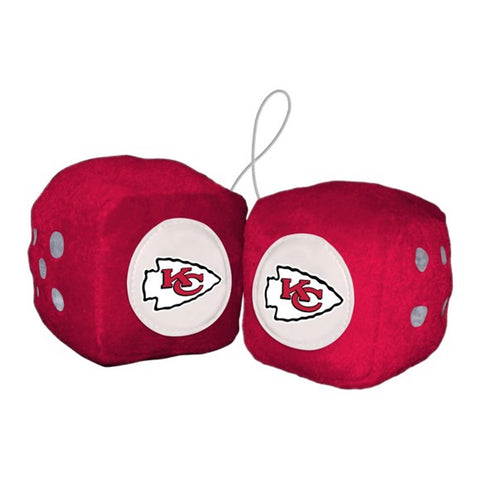 Kansas City Chiefs Fuzzy Dice-0