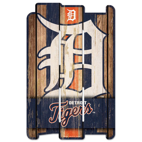 Detroit Tigers Sign 11x17 Wood Fence Style-0