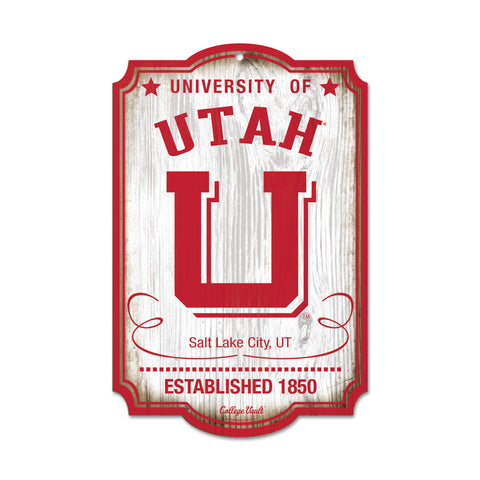 Utah Utes Sign 11x17 Wood Vault-0