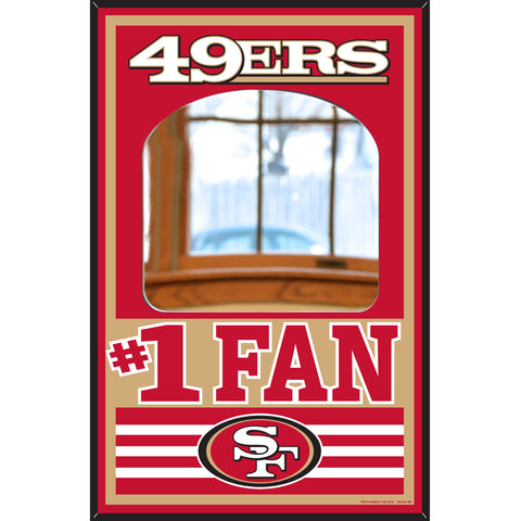 San Francisco 49ers Sign Wood 11x17 Mirror-0