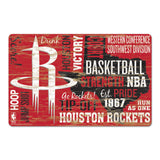 Houston Rockets Sign 11x17 Wood Wordage-0