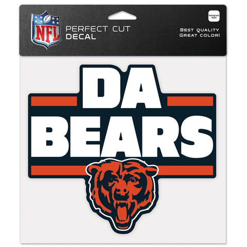 Chicago Bears Decal 8x8 Perfect Cut Color Slogan-0