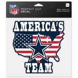 Dallas Cowboys Decal 8x8 Perfect Cut Color Slogan-0