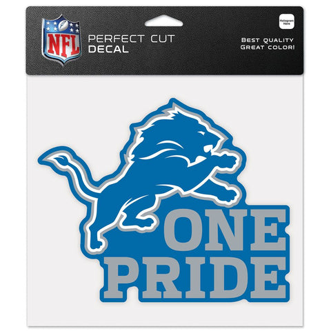 Detroit Lions Decal 8x8 Perfect Cut Color Slogan-0