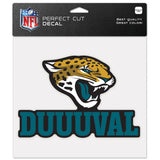 Jacksonville Jaguars Decal 8x8 Perfect Cut Color Slogan-0