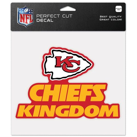 Kansas City Chiefs Decal 8x8 Perfect Cut Color Slogan-0