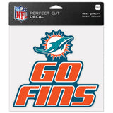 Miami Dolphins Decal 8x8 Perfect Cut Color Slogan-0