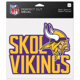 Minnesota Vikings Decal 8x8 Perfect Cut Color Slogan-0