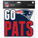 New England Patriots Decal 8x8 Perfect Cut Color Slogan-0