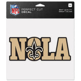 New Orleans Saints Decal 8x8 Perfect Cut Color Slogan-0