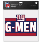 New York Giants Decal 8x8 Perfect Cut Color Slogan-0