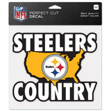 Pittsburgh Steelers Decal 8x8 Perfect Cut Color Slogan-0
