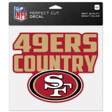 San Francisco 49ers Decal 8x8 Perfect Cut Color Slogan-0