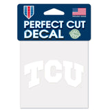 TCU Horned Frogs Decal 4x4 Perfect Cut White-0