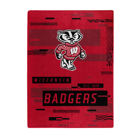 Wisconsin Badgers Blanket 60x80 Raschel Digitize Design-0