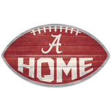 Alabama Crimson Tide Sign Wood Football Shape-0