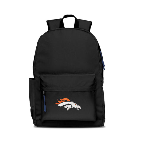 Denver Broncos Backpack Campus Laptop Black with Navy-0