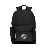 Miami Dolphins Backpack Campus Laptop Black with Gray-0