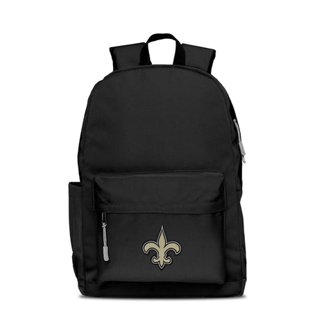 New Orleans Saints Backpack Campus Laptop Black with Gray-0
